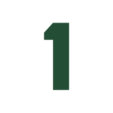 green number 1 icon