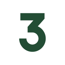 green number 3 icon