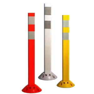 Pexco's FG300 delineator post in yellow, orange, and white variations for various traffic safety products.