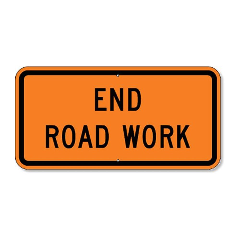 48X24 End Road Work Sign