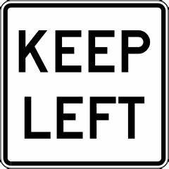 Keep right/left