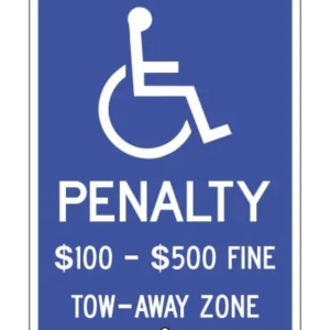 Virginia handicap sign
