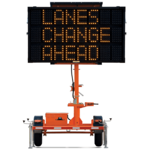 lane changes ahead mini variable message board