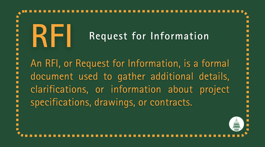 Graphic for NatCap about the definition of an RFI