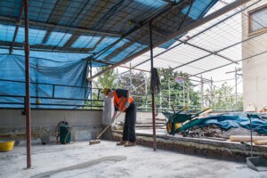 Home repair, construction of a waterproof and insulation cover (system) on the terrace of a house