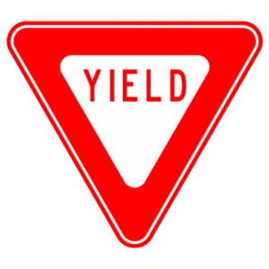 yield traffic safety sign